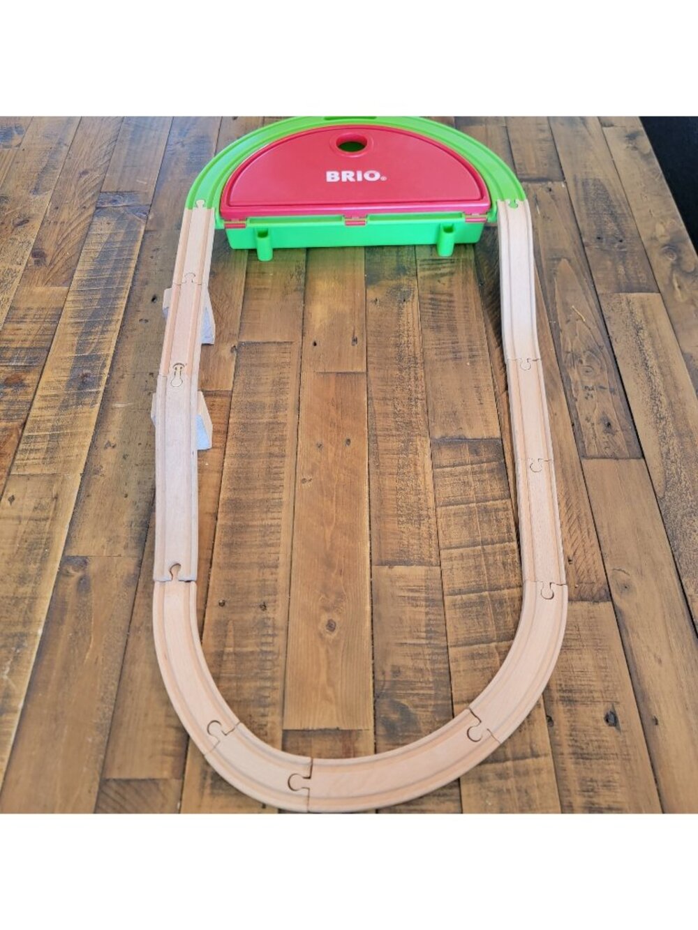 BRIO My First Take Along Set case, a portable toy train storage with track